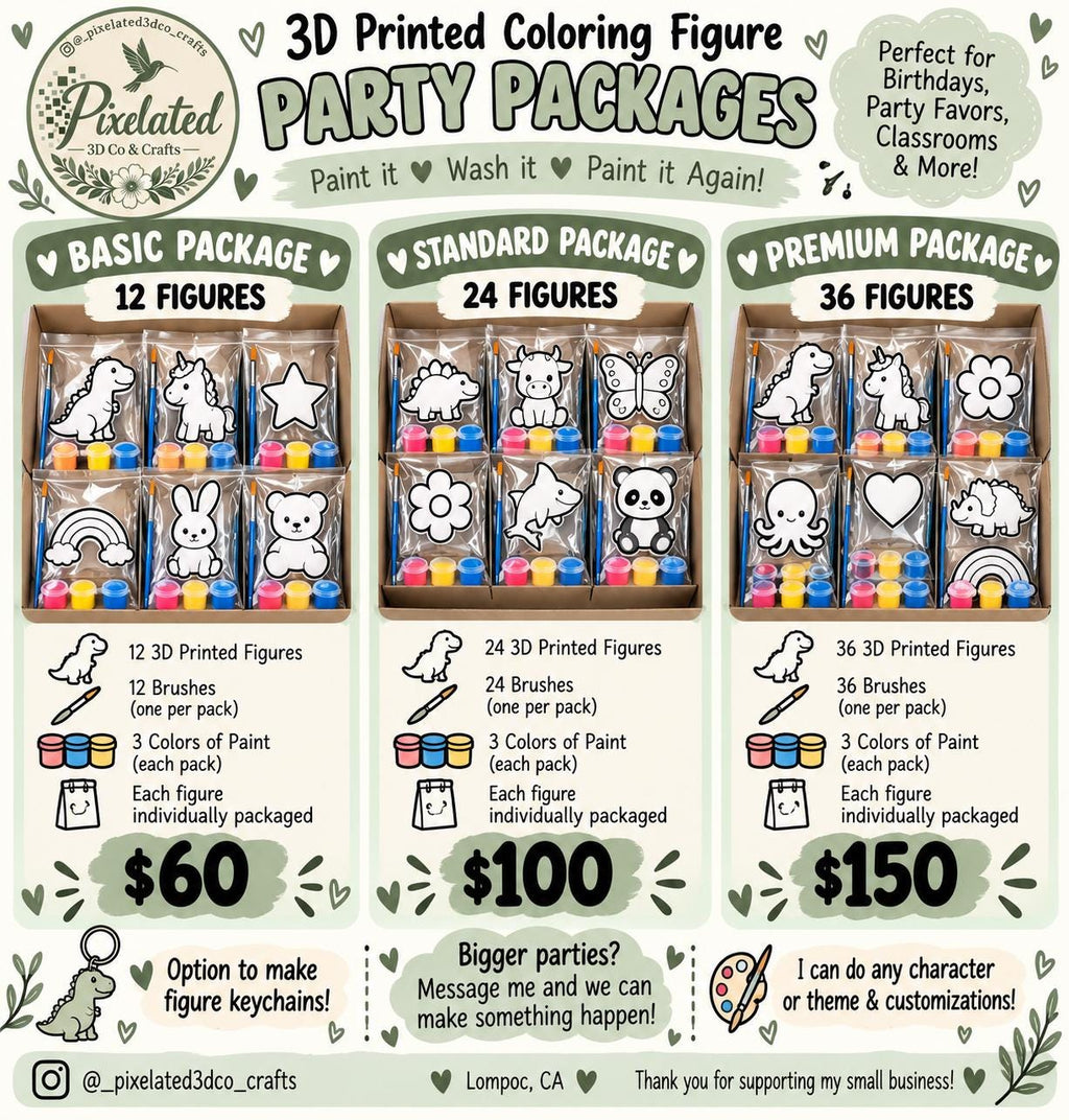 Basic Package Reusable Printed Any Figures